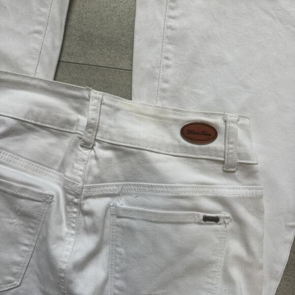 Michelle Ferrar white Distressed Jeans Flare Size 9 - Picture 7 of 7